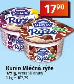 COOP TIP Kunín Mléčná rýže nabídka