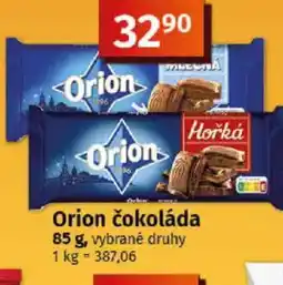 COOP TIP Orion čokoláda nabídka