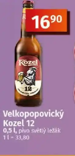 COOP TIP Velkopopovický Kozel 12 nabídka