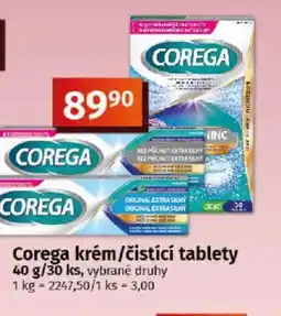 COOP TIP Corega krém/čistící tablety nabídka