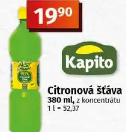 COOP TIP Citronová šťáva nabídka
