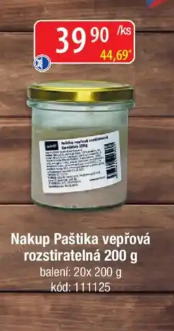 Qanto Nakup Paštika vepřová rozstiratelná nabídka