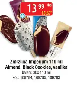 Qanto Zmrzlina Imperium Almond, Black Cookies, vanilka nabídka