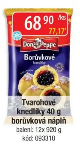 Qanto Tvarohové knedlíky borůvková náplň nabídka