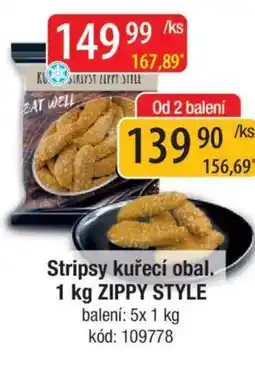 Qanto Stripsy kuřecí obal. ZIPPY STYLE nabídka
