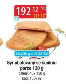 Qanto Sýr obalovaný se šunkou porce nabídka