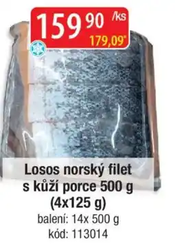 Qanto Losos norský filet s kůží porce= nabídka