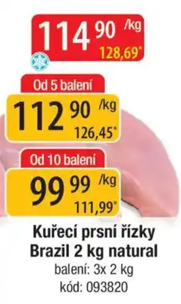 Qanto Kuřecí prsní řízky Brazil natural nabídka