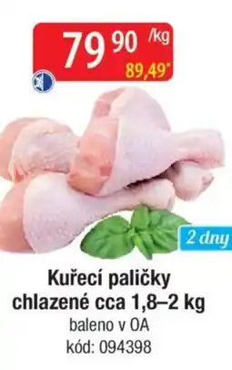 Qanto Kuřecí paličky chlazené nabídka