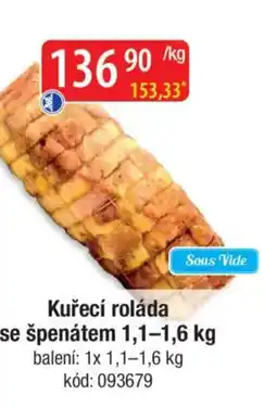 Qanto Kuřecí roláda se špenátem nabídka
