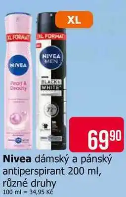 Teta Nivea dámský a pánský antiperspirant nabídka