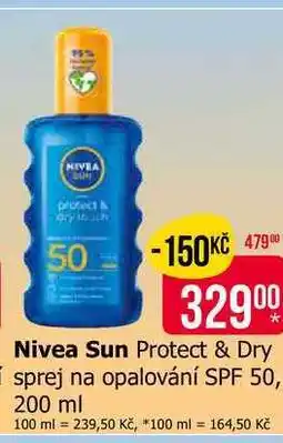 Teta Nivea Sun Protect & Dry I sprej na opalování SPF 50 nabídka