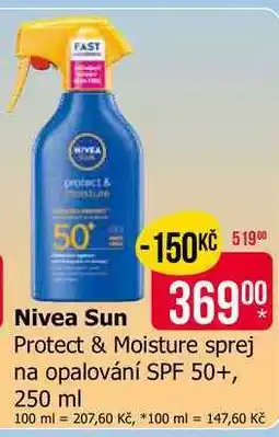 Teta Nivea Sun Protect & Moisture sprej na opalování SPF 50+, 250 ml nabídka