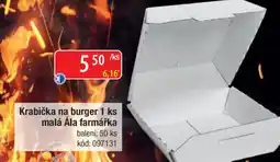 Qanto Krabička na burger malá Ála farmářka nabídka