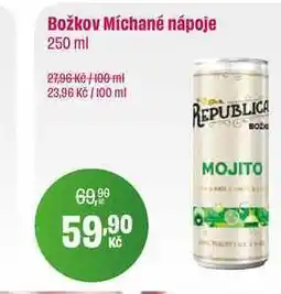 BonVeno Božkov Míchané nápoje nabídka