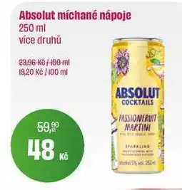 BonVeno Absolut míchané nápoje nabídka