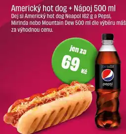 BonVeno Americký hot dog + Nápoj 500 ml nabídka