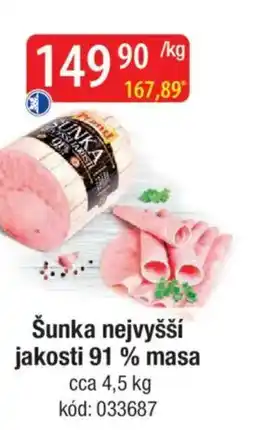 Qanto Šunka nejvyšší jakosti 91% masa nabídka