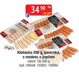 Qanto Klobáska, bavorská, s medem, s pepřem nabídka