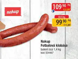 Qanto Nakup Fotbalová klobása nabídka