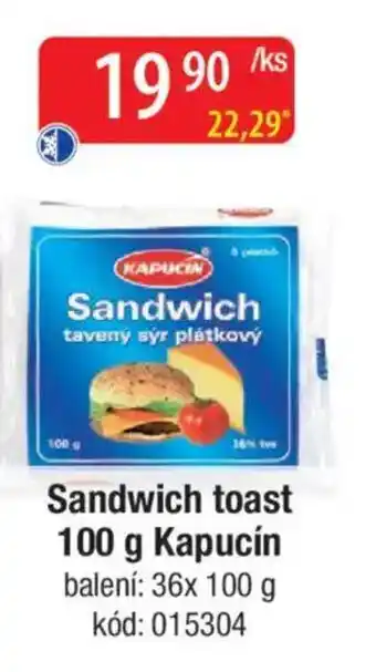 Qanto Sandwich toast Kapucín nabídka