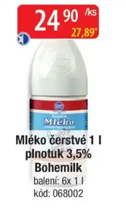 Qanto Mléko čerstvé 1 1 plnotuk 3,5% Bohemilk nabídka