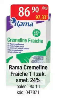 Qanto Rama Cremefine Fraiche zak. smet. 24% nabídka