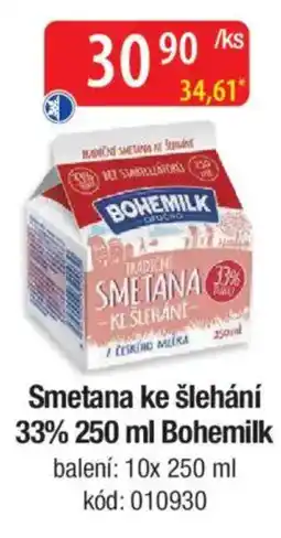 Qanto Smetana ke šlehání 33% Bohemilk nabídka