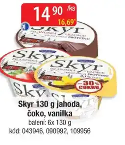Qanto Skyr jahoda, čoko, vanilka nabídka