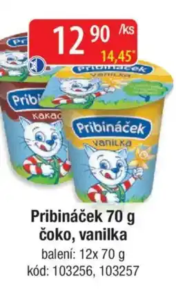 Qanto Pribináček čoko, vanilka nabídka