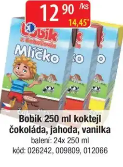 Qanto Bobík koktejl čokoláda, jahoda, vanilka nabídka