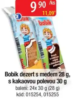 Qanto Bobík dezert s medem, s kakaovou polevou nabídka