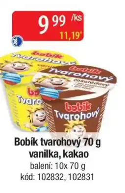 Qanto Bobík tvarohový vanilka, kakao nabídka