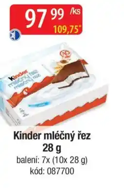 Qanto Kinder mléčný řez nabídka