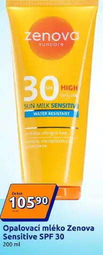 Action Opalovací mléko Zenova Sensitive SPF 30 nabídka