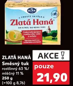 Kaufland ZLATÁ HANÁ Směsný tuk nabídka