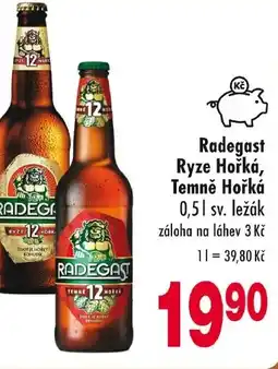 Qanto Radegast Ryze Hořká, Temně Hořká nabídka