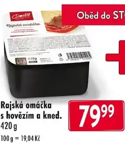 Qanto Rajská omáčka s hovězím a kned. nabídka