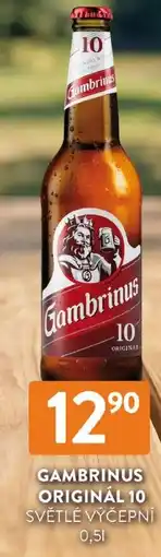 Qanto Gambrinus originál 10 světlé výčepní nabídka