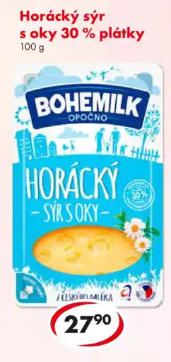 CBA Bohemilk Horácký sýr s oky 30% plátky nabídka