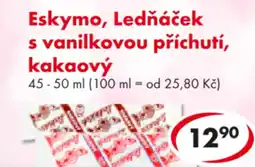 CBA Eskymo, Ledňáček s vanilkovou příchutí, kakaový nabídka