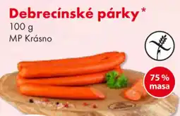 CBA Debrecínské párky nabídka