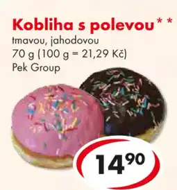 CBA Kobliha s polevou tmavou, jahodovou nabídka