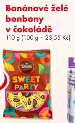 CBA Banánové želé bonbony v čokoládě nabídka