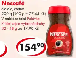CBA Nescafé classic, crema nabídka