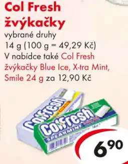 CBA Col Fresh žvýkačky nabídka