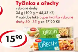 CBA Tyčinka s ořechy nabídka