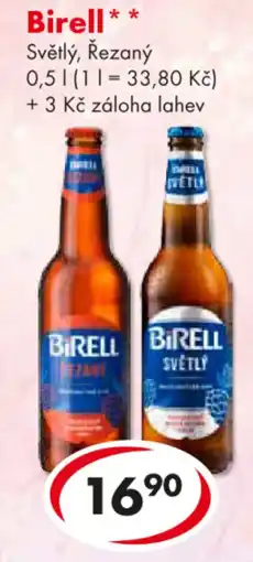 CBA Birell Světlý, Řezaný nabídka