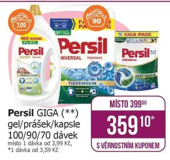 Persil GIGA gel/prášek/kapsle 100/90/70 dávek