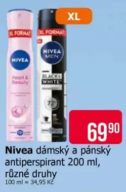 Teta Nivea dámský a pánský antiperspirant 200 ml nabídka